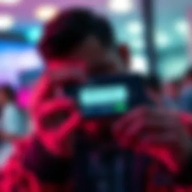 A frustrated customer trying to take a screenshot of a T-Mobile support chat on their phone, showing a message indicating screenshots are disabled.