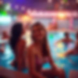 Tara Geronimoooooo enjoying the fun at Jess' pool party surrounded by friends