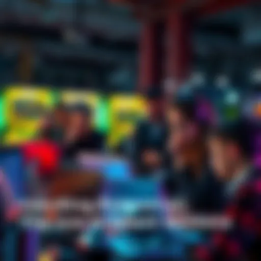 Group of people working together on laptops to customize AI models
