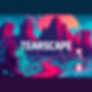 Cover art of Tearscape featuring retro-style graphics and vibrant colors reminiscent of the Game Boy Color era