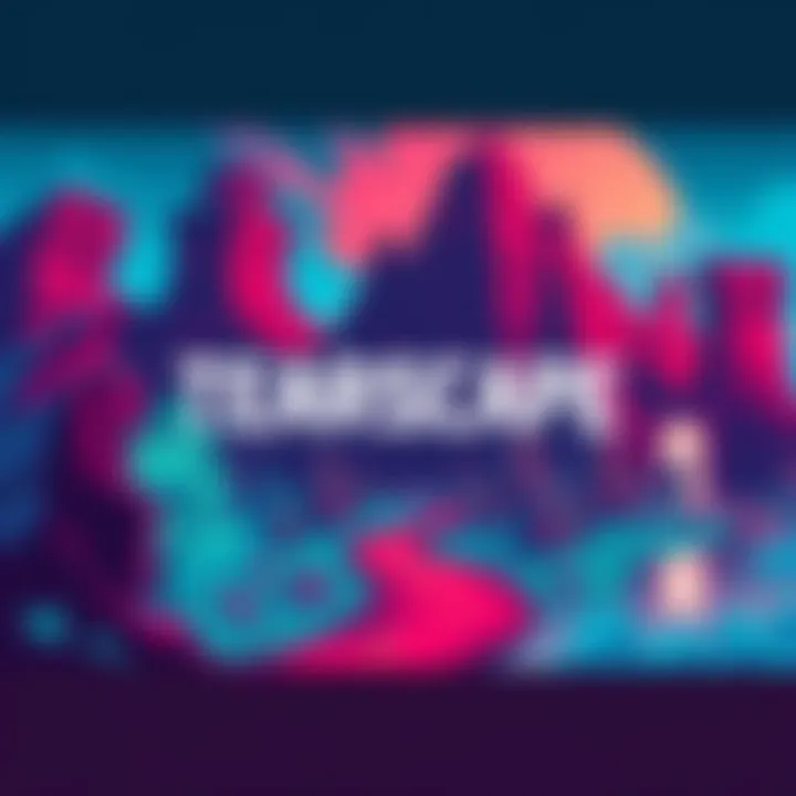Cover art of Tearscape featuring retro-style graphics and vibrant colors reminiscent of the Game Boy Color era