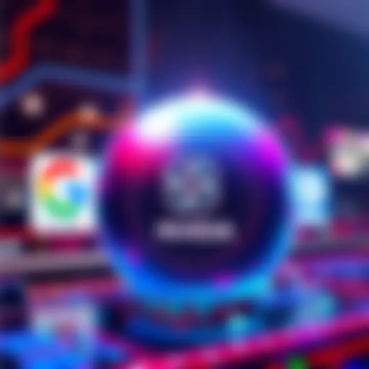 Illustration showing logos of Google, OpenAI, and Nvidia with a digital watermark effect to represent SynthID technology