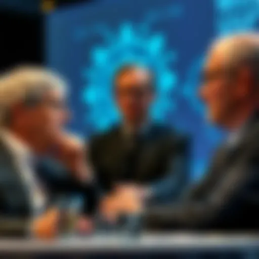 Billionaires like Gates and Schmidt debating the future of AI at a conference