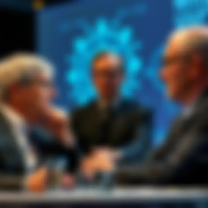 Billionaires like Gates and Schmidt debating the future of AI at a conference