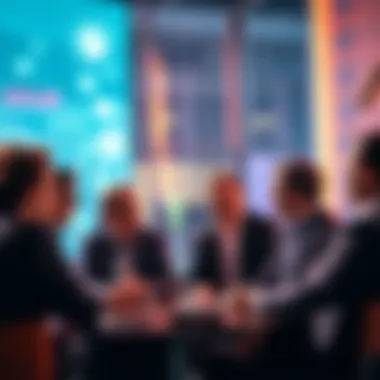 Group of tech leaders discussing strategies to influence California politics