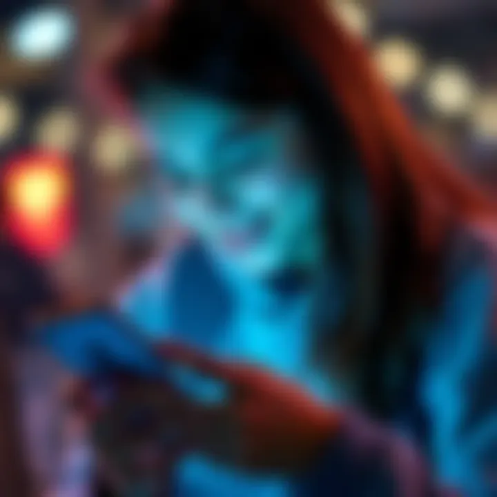 A high school student is shown smiling while chatting with an AI on their smartphone, symbolizing the trend of teen romantic connections with AI.
