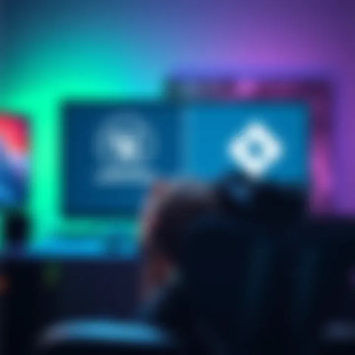 A teenager sitting in front of a computer screen showing Unreal Engine and Godot logos, contemplating game development.