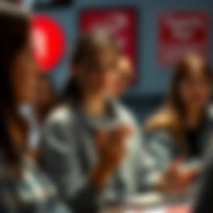 A 16-year-old girl speaks to a group about new online age restrictions, emphasizing mental health.