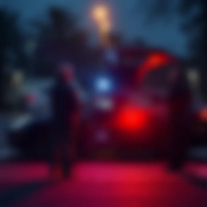 Trainers of Tesla's self-driving AI standing outside a Tesla vehicle, discussing concerns about safety and technology