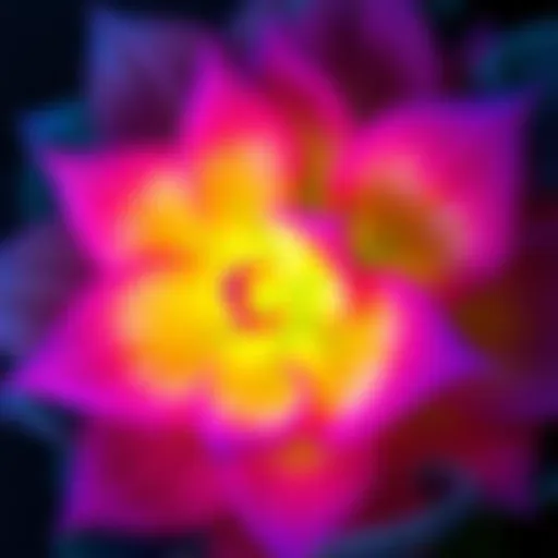 A close-up view of a tessellated design for nanite foliage leaves, showcasing vibrant vertex colors and shader effects that enhance the leaf's visual appeal from different angles.