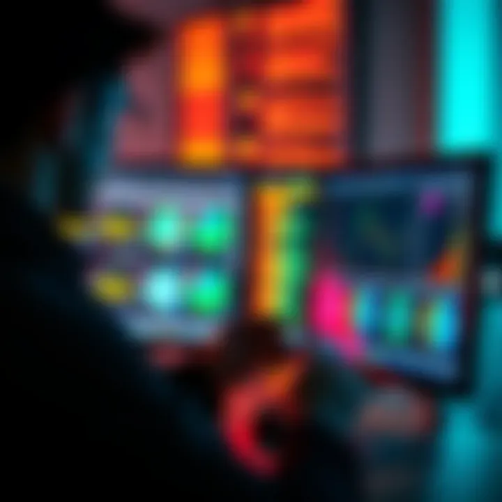 A person analyzing visual outputs of Z-image, t2i, and i2i models on a computer screen