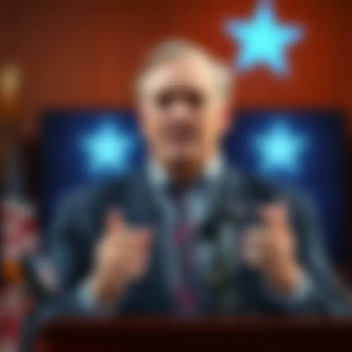 Texas Governor Greg Abbott speaking at a press conference about Flock camera funding