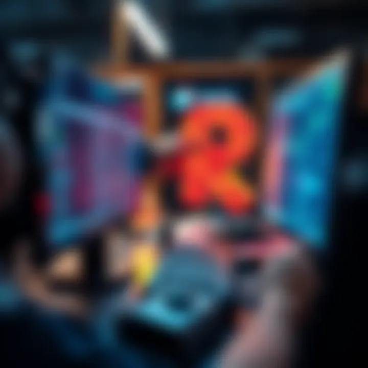 Text-to-CAD Technology in Action A person using a computer to generate 3D model designs with text-to-CAD software in an engineering setting.