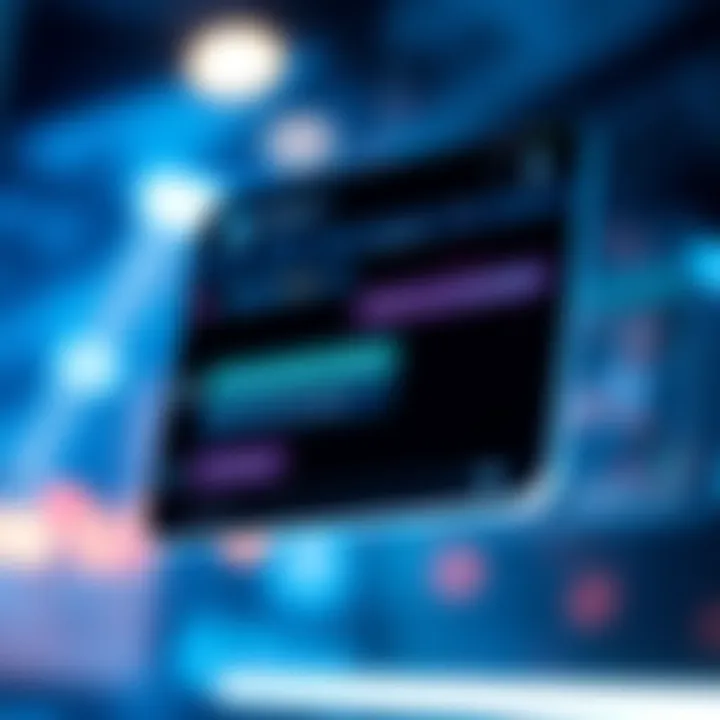 Third-party chat service interface Screenshot of a chat service interface displaying user messages and features, highlighting sustainability issues in technology.