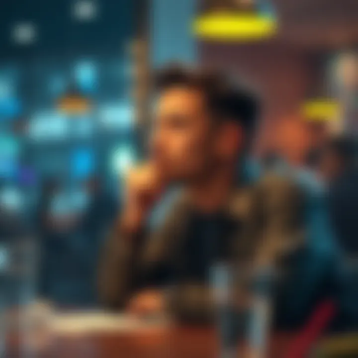 A person sitting at a table with a thoughtful expression, weighing the meaning of a simple 'no' in conversation.