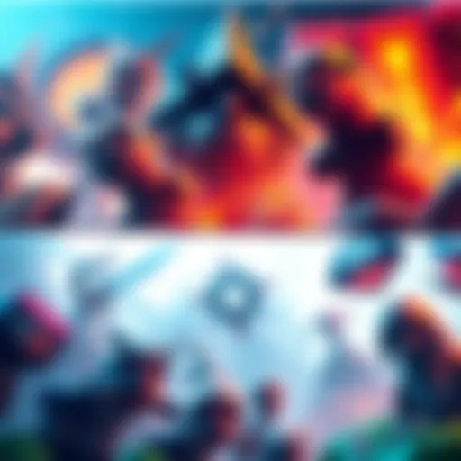 Various thumbnail designs showcasing game assets for sale