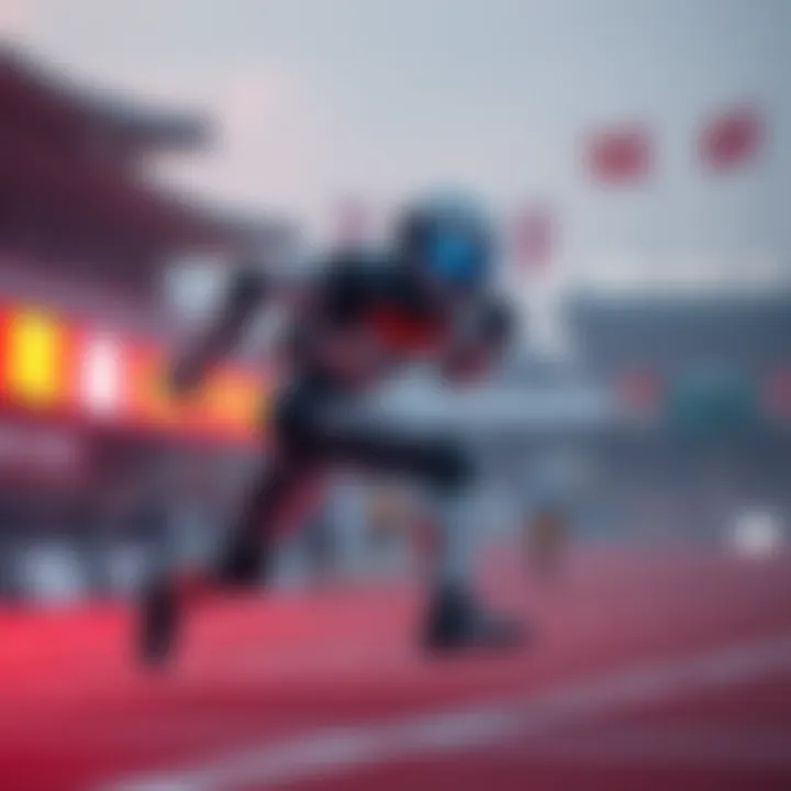 Tiangong, the Chinese robot, sprinting in a race setting in Beijing
