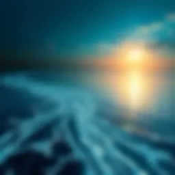 A visual representation of time as a flowing river merging into an infinite horizon, symbolizing the connection between time and infinity.