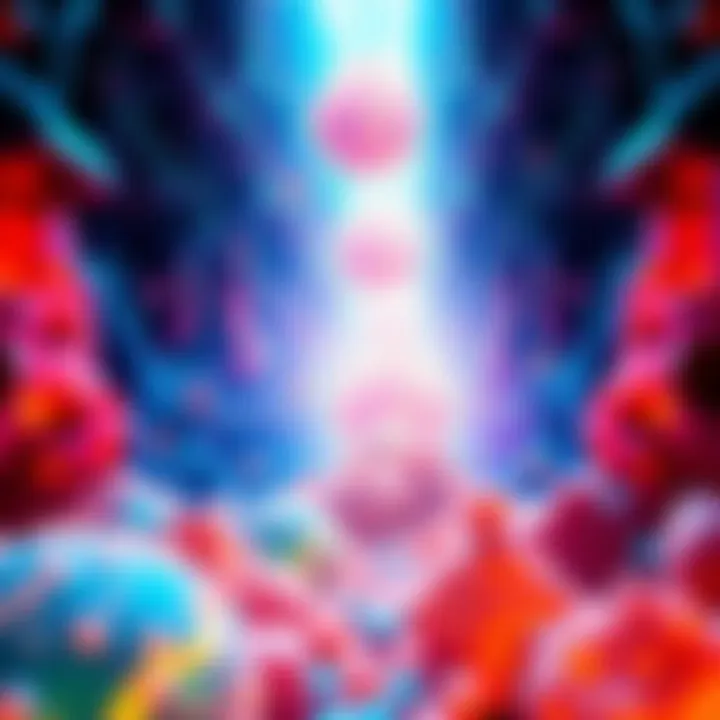 A digital artwork showcasing tinted cell shading techniques with vibrant colors and depth.