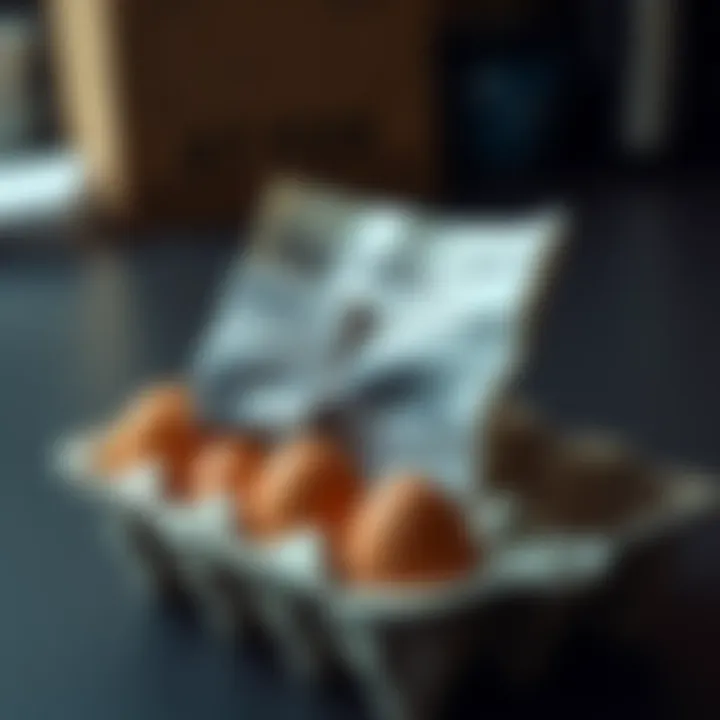 A small newspaper found in an egg carton, raising questions about AI's role in content creation.