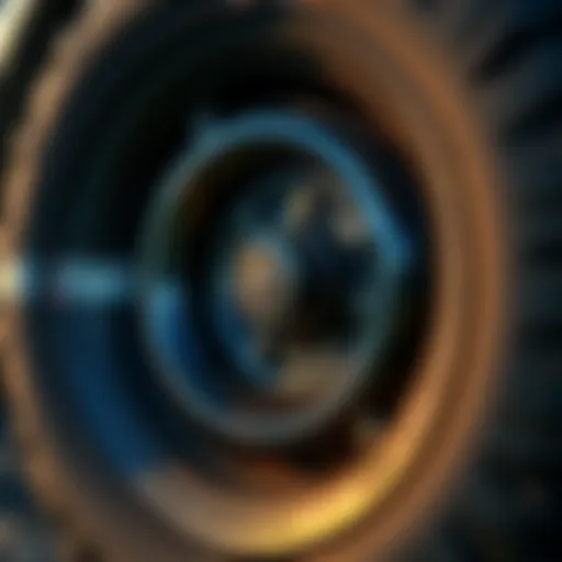 A close-up of a vehicle wheel showing mismatched tire treads in a game view vs viewport in Godot 3.6