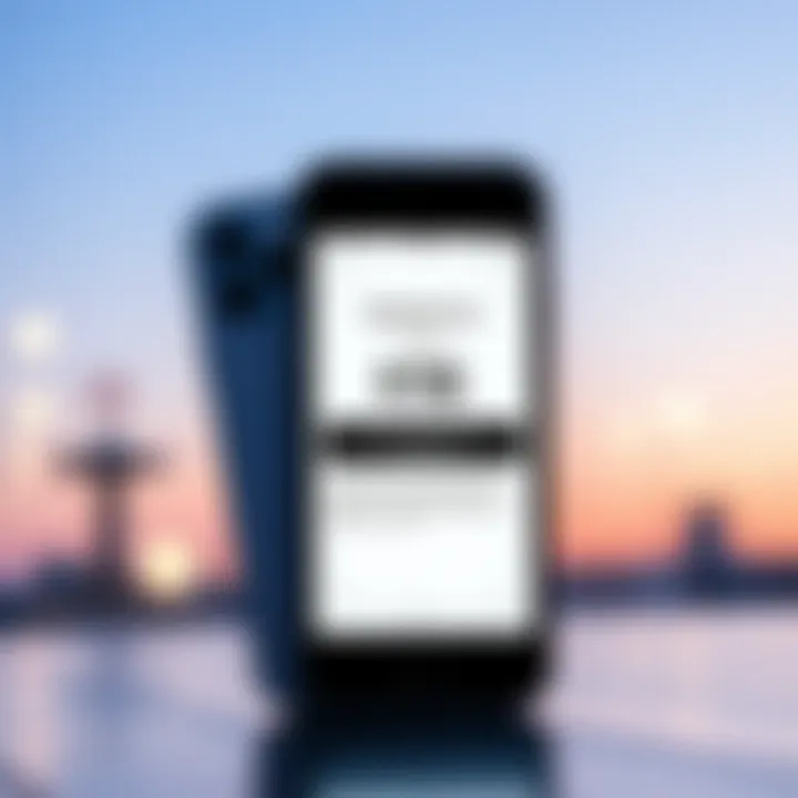 T-Mobile logo alongside a new iPhone displaying a fee notification