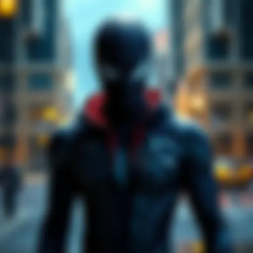 Tobey Maguire's Spider-Man wearing the iconic black suit, showcasing impressive visual effects in a dramatic pose.