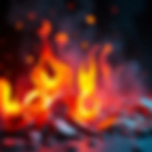 A visual of digital tokens being burned in flames, showing the process of increasing burn rates through actions of a bot.