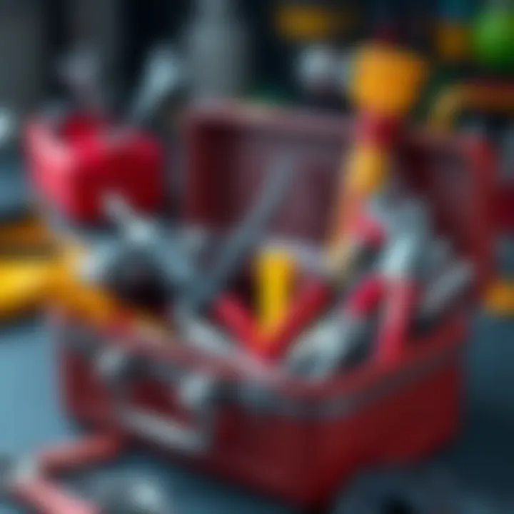 A toolbox filled with various tools like a hammer, screwdriver, and pliers, ready to tackle everyday problems.