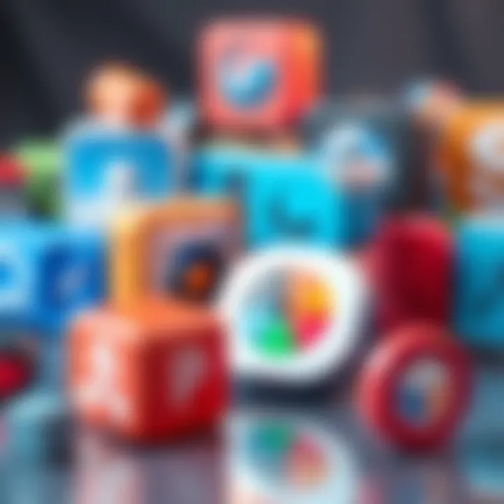 Various software icons used in video production including 3ds Max and Substance Painter