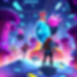 A vibrant digital illustration of an AI-generated game asset that is popular among indie game developers, showcasing characters and environments that highlight creativity in gaming.