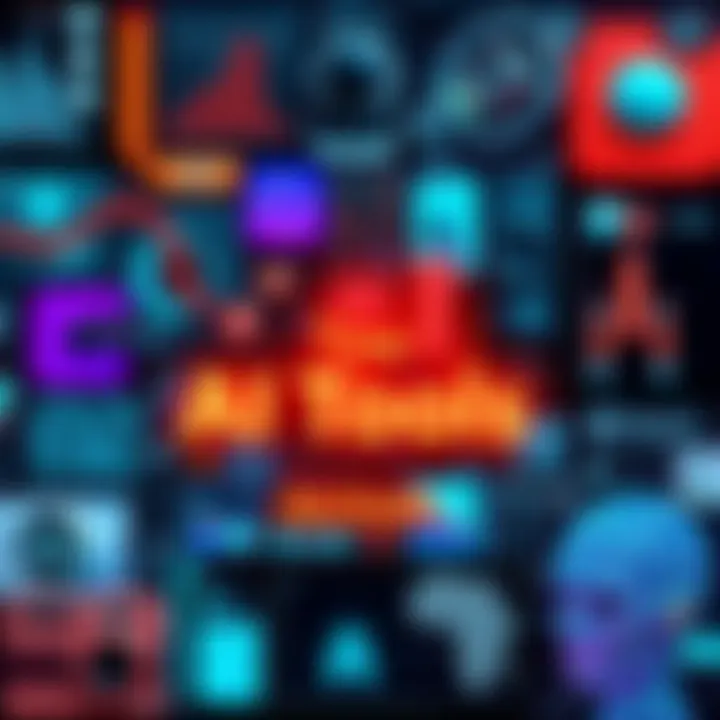 A collage of various new AI tools and applications that are gaining attention in 2025.