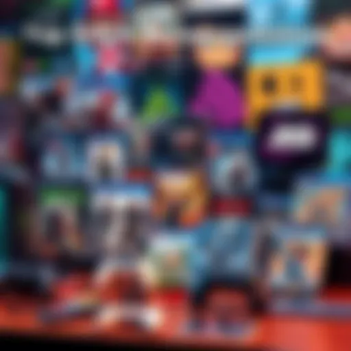 A collection of popular video games displayed on a table, showcasing various genres and styles, appealing to all types of gamers.