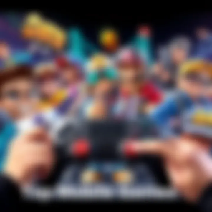 A collage of BitLife and Subway Surfer 2 characters with a gaming controller