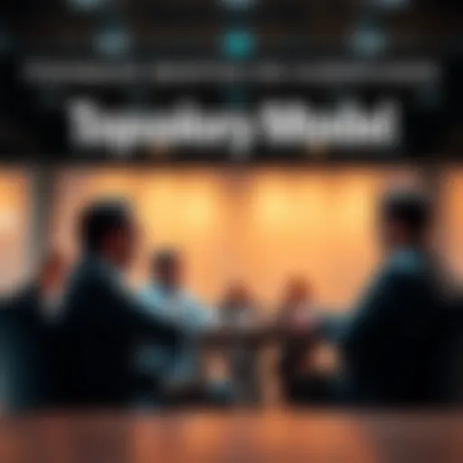 Experts discussing feedback on a subdivided topology model in a meeting setting.