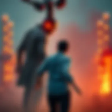 Individual turning away from a troubled figure, symbolizing the choice to leave toxic influences behind.