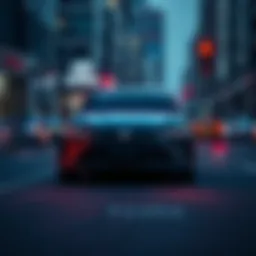 A Toyota vehicle showcasing new driver assistance features on a city road
