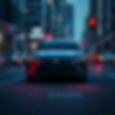 A Toyota vehicle showcasing new driver assistance features on a city road