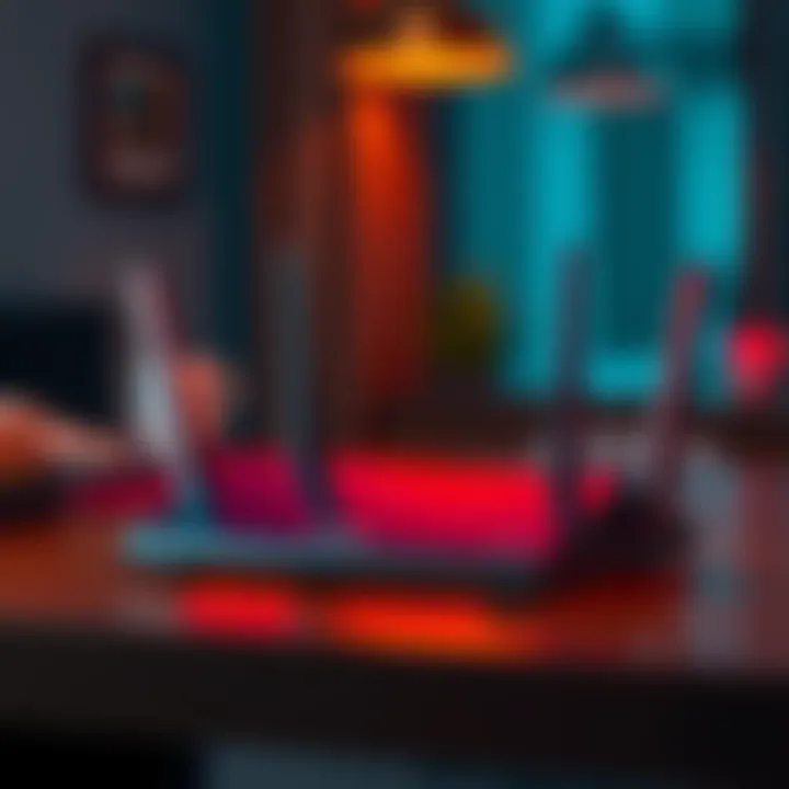 The new TP-Link Archer 8 Ultra Wi-Fi 8 router displayed on a table, showcasing its sleek design and modern features. The router is ready for preorder announcements.