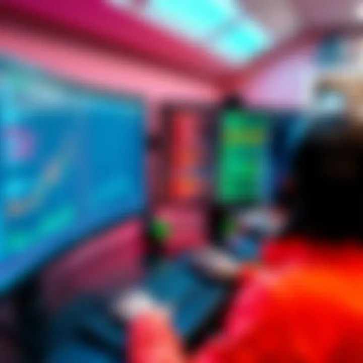 A person working on a computer, training a machine learning model with graphs and code on the screen, showcasing the LTX-2 Lora process.