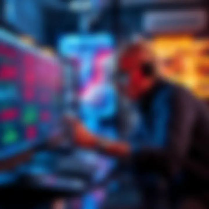 A person analyzing data on a computer screen, focusing on AI training techniques
