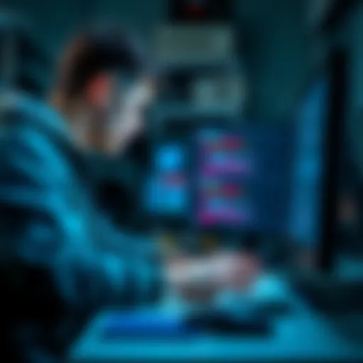 A person troubleshooting a computer while training a Flux LoRA model, focusing on coding errors and VRAM issues