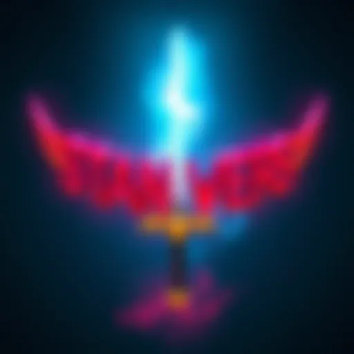 A sword that morphs into various five-letter words, showcasing creative gameplay mechanics.