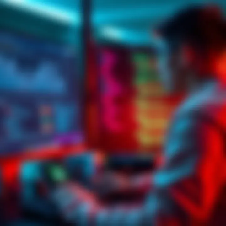 A person working on a computer, with graphs and code on the screen, symbolizing the shift from Jupyter notebooks to modular pipelines.