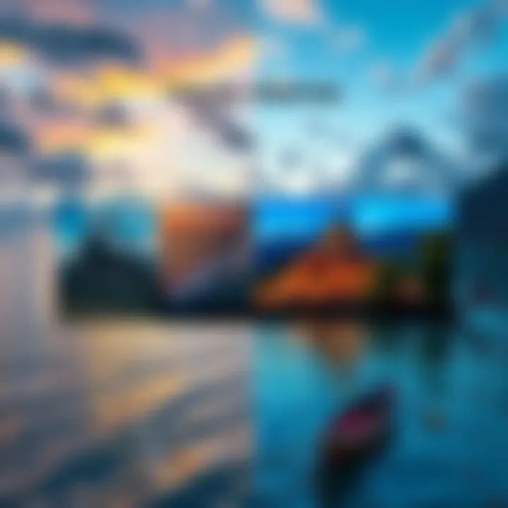 Three real travel photos and one AI-generated photo displayed together, inviting viewers to identify the fake one