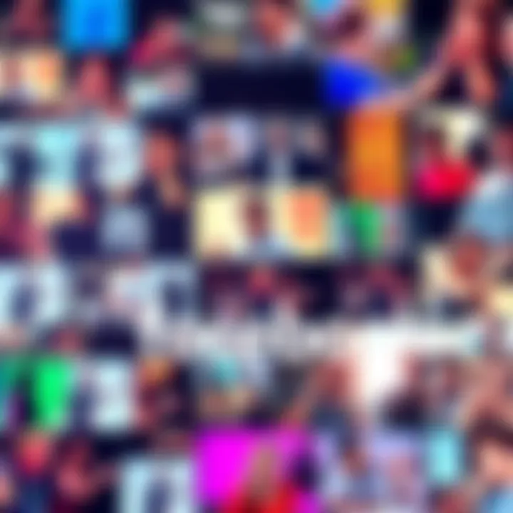 A collage of random video clips from Facebook featuring diverse content such as funny moments, cooking hacks, and dance challenges, showcasing what people love to share in 2026.