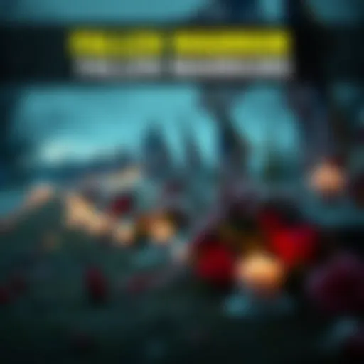 A somber memorial with candles and flowers honoring fallen soldiers, symbolizing their bravery and sacrifices.