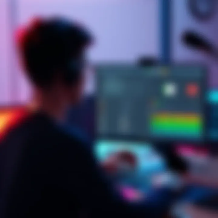 A person troubleshooting DMX signal issues on a computer using Touchdesigner software, showing input settings and connections.