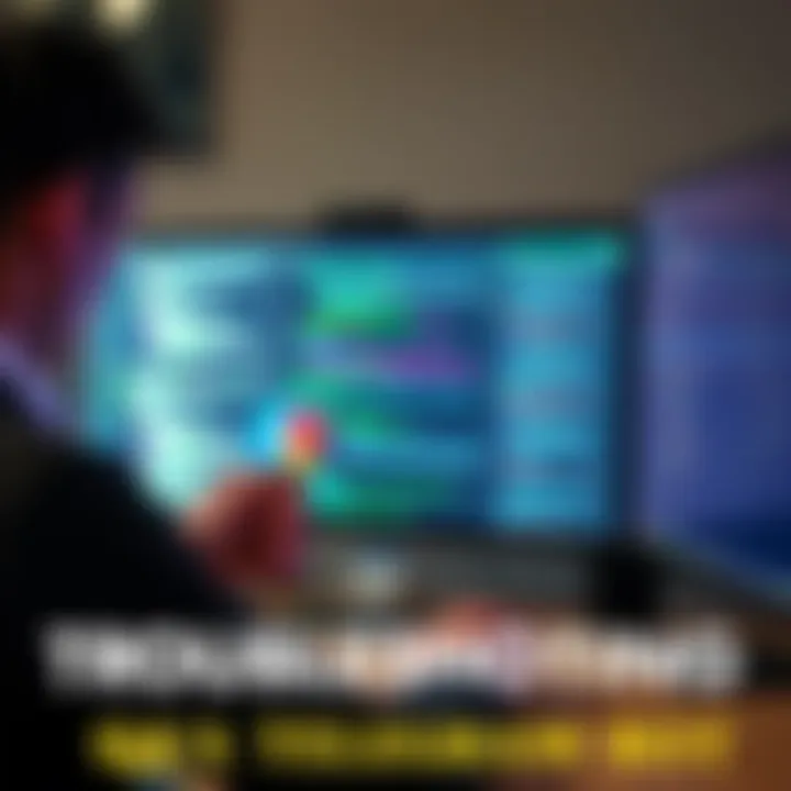 A person looking at a computer screen displaying code and a Telegram bot interface, with Google Sheets data visible, showing frustration while trying to fix issues.