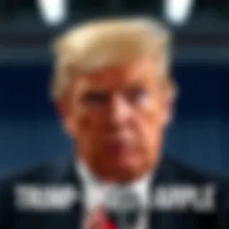 President Trump speaking about Apple and iPhone manufacturing in the U.S. with a serious expression.